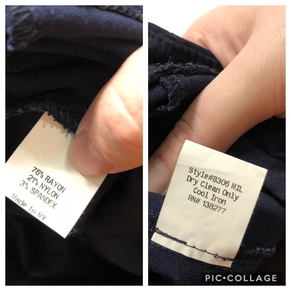 Estelle & Finny Navy Blue Ankle Pants Sz 6 - Picture 8 of 8